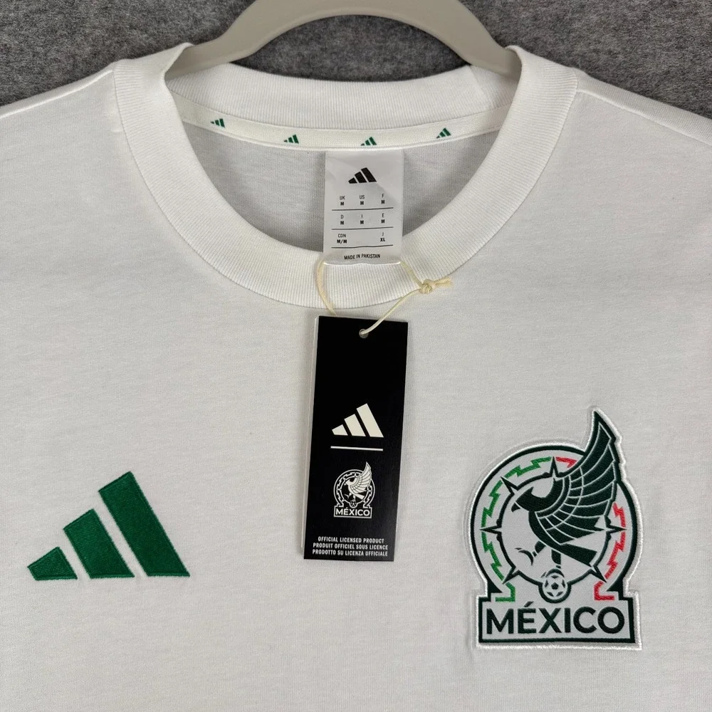 Adidas Mexico DNA T-Shirt Soccer White Mens Medium M